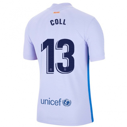 Enfant Football Maillot Cata Coll #13 Mauve Clair Tenues Extérieur 2021/22 T-shirt