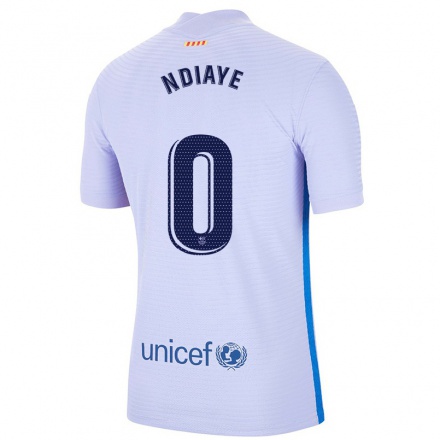 Enfant Football Maillot Moussa Ndiaye #0 Mauve Clair Tenues Extérieur 2021/22 T-shirt
