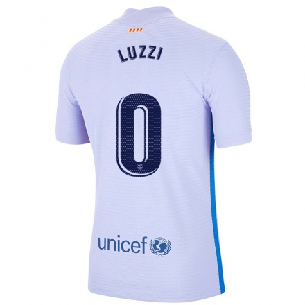 Enfant Football Maillot Fabian Luzzi #0 Mauve Clair Tenues Extérieur 2021/22 T-shirt