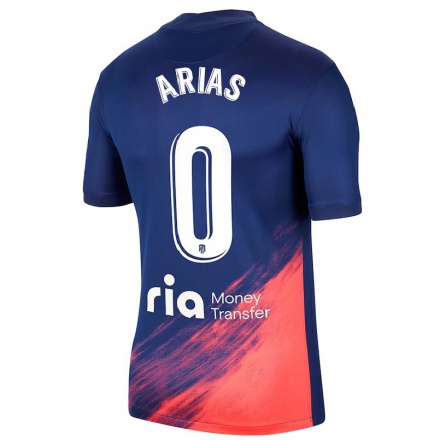 Enfant Football Maillot Santiago Arias #0 Bleu Foncé Orange Tenues Extérieur 2021/22 T-Shirt