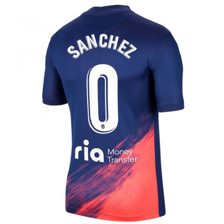 Enfant Football Maillot Manu Sanchez #0 Bleu Foncé Orange Tenues Extérieur 2021/22 T-Shirt