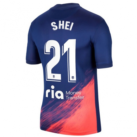 Enfant Football Maillot Sheila Garcia #21 Bleu Foncé Orange Tenues Extérieur 2021/22 T-Shirt