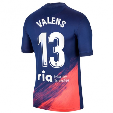 Enfant Football Maillot Jaume Valens #13 Bleu Foncé Orange Tenues Extérieur 2021/22 T-Shirt