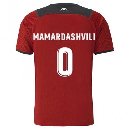 Enfant Football Maillot Giorgi Mamardashvili #0 Rouge Foncé Tenues Extérieur 2021/22 T-Shirt