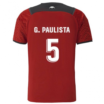Enfant Football Maillot Gabriel Paulista #5 Rouge Foncé Tenues Extérieur 2021/22 T-Shirt