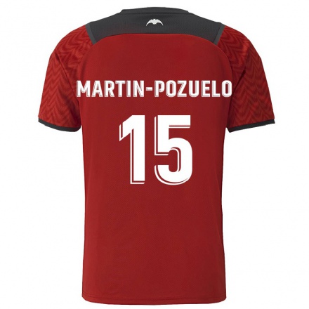 Enfant Football Maillot Esther Martin-Pozuelo #15 Rouge Foncé Tenues Extérieur 2021/22 T-Shirt