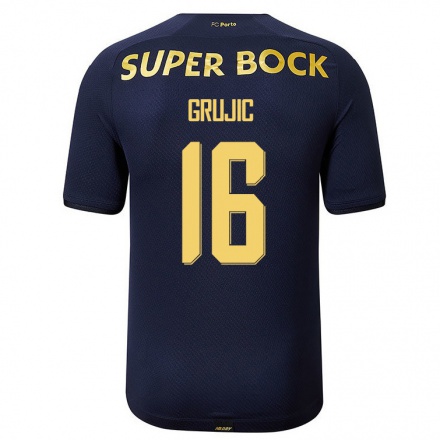 Enfant Football Maillot Marko Grujic #16 Bleu Marin Tenues Extérieur 2021/22 T-Shirt