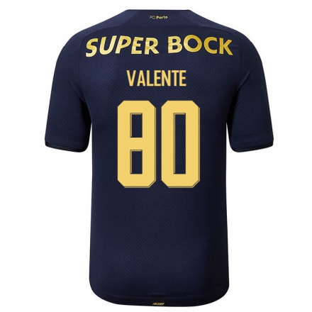 Enfant Football Maillot Rodrigo Valente #80 Bleu Marin Tenues Extérieur 2021/22 T-Shirt