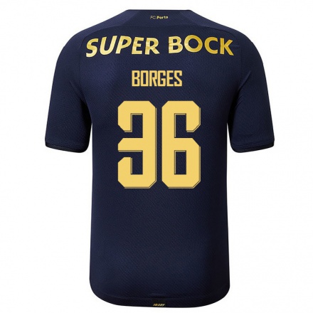 Enfant Football Maillot Leo Borges #36 Bleu Marin Tenues Extérieur 2021/22 T-Shirt