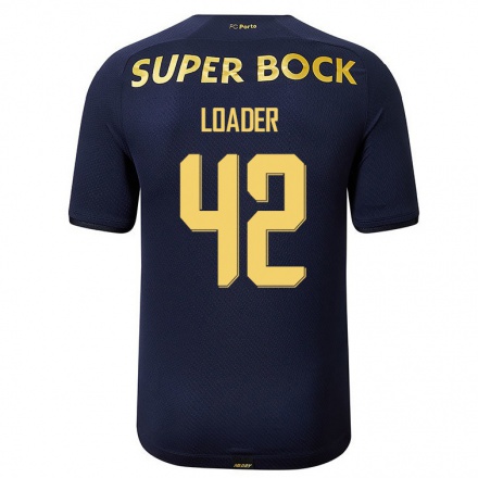Enfant Football Maillot Danny Loader #42 Bleu Marin Tenues Extérieur 2021/22 T-Shirt