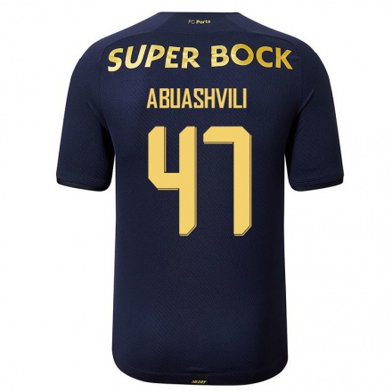 Enfant Football Maillot Giorgi Abuashvili #47 Bleu Marin Tenues Extérieur 2021/22 T-Shirt