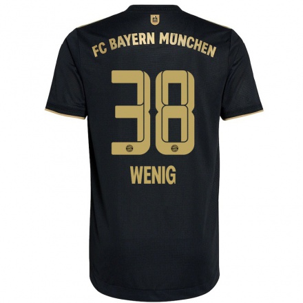 Enfant Football Maillot Marcel Wenig #38 Le Noir Tenues Extérieur 2021/22 T-Shirt