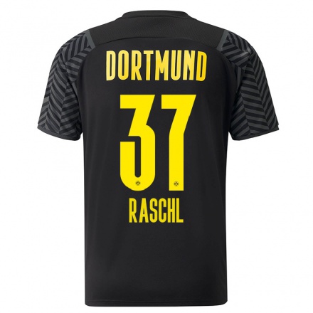 Enfant Football Maillot Tobias Raschl #37 Gris Noir Tenues Extérieur 2021/22 T-Shirt