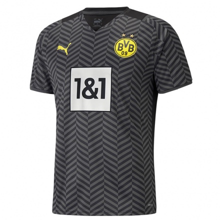 Enfant Football Maillot Tekin Gencoglu #17 Gris Noir Tenues Extérieur 2021/22 T-shirt