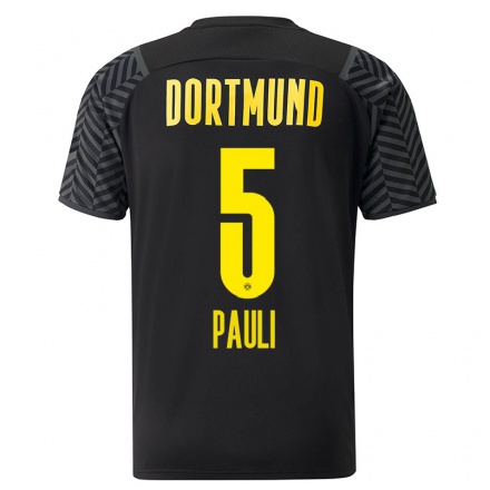 Enfant Football Maillot Julian Pauli #5 Gris Noir Tenues Extérieur 2021/22 T-Shirt