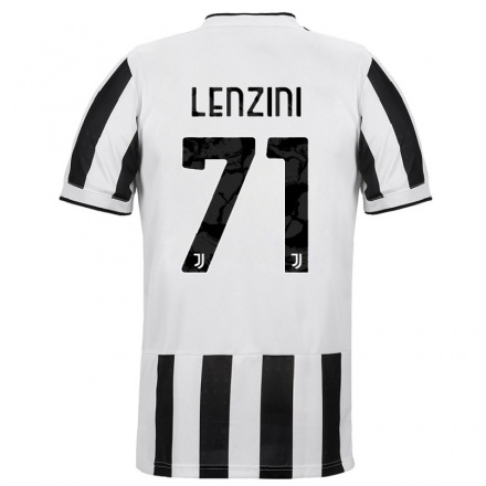 Enfant Football Maillot Martina Lenzini #71 Blanc Noir Tenues Domicile 2021/22 T-Shirt