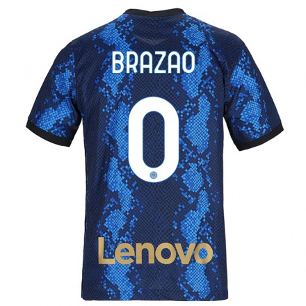 Enfant Football Maillot Gabriel Brazao #0 Bleu Foncé Tenues Domicile 2021/22 T-shirt