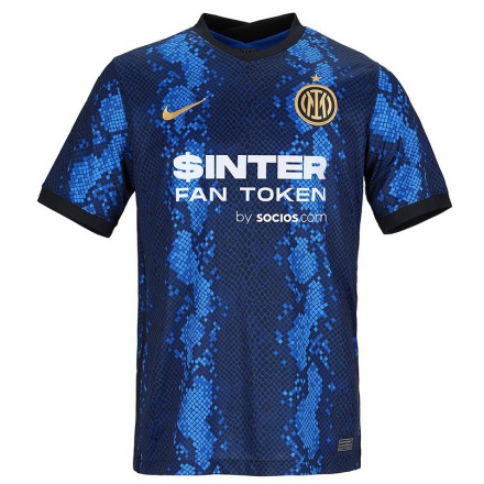 Enfant Football Maillot Milan Skriniar #37 Bleu Foncé Tenues Domicile 2021/22 T-shirt