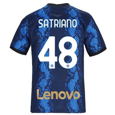 Enfant Football Maillot Martin Satriano #48 Bleu Foncé Tenues Domicile 2021/22 T-Shirt