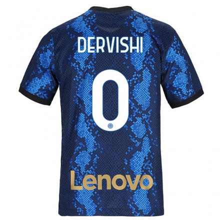 Enfant Football Maillot Kristian Dervishi #0 Bleu Foncé Tenues Domicile 2021/22 T-Shirt
