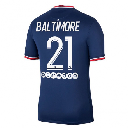 Enfant Football Maillot Sandy Baltimore #21 Bleu Foncé Tenues Domicile 2021/22 T-Shirt