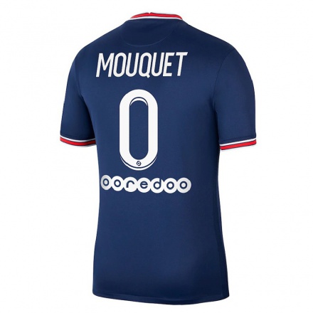 Enfant Football Maillot Louis Mouquet #0 Bleu Foncé Tenues Domicile 2021/22 T-shirt