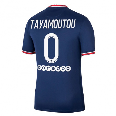 Enfant Football Maillot Enzo Tayamoutou #0 Bleu Foncé Tenues Domicile 2021/22 T-shirt