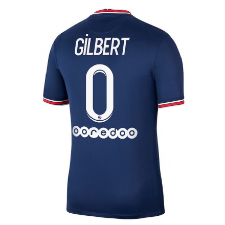 Enfant Football Maillot Tara Elimbi Gilbert #0 Bleu Foncé Tenues Domicile 2021/22 T-Shirt