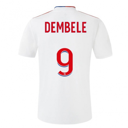 Enfant Football Maillot Moussa Dembele #9 Blanche Tenues Domicile 2021/22 T-Shirt
