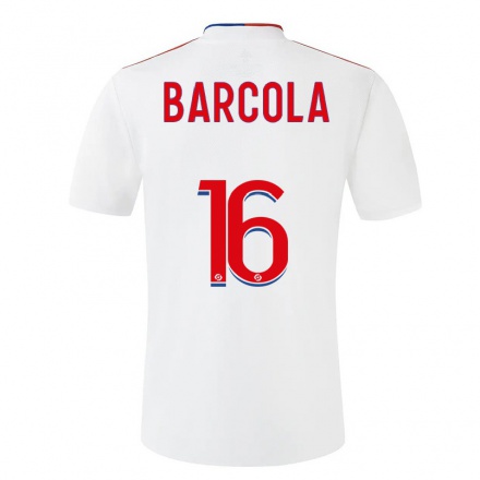Enfant Football Maillot Malcolm Barcola #16 Blanche Tenues Domicile 2021/22 T-shirt