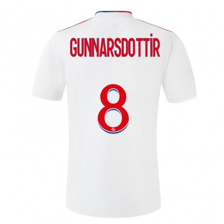 Enfant Football Maillot Sara Bjork Gunnarsdottir #8 Blanche Tenues Domicile 2021/22 T-shirt