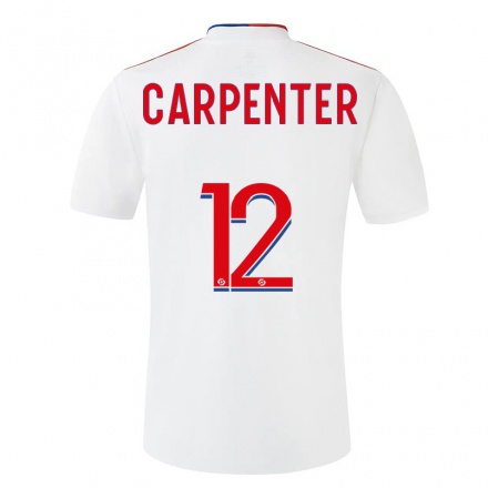 Enfant Football Maillot Ellie Carpenter #12 Blanche Tenues Domicile 2021/22 T-shirt