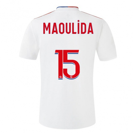 Enfant Football Maillot Assimina Maoulida #15 Blanche Tenues Domicile 2021/22 T-shirt