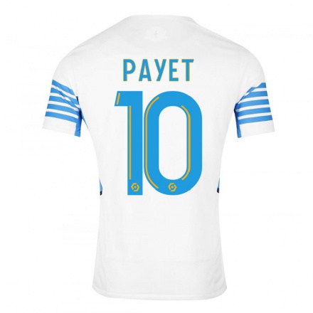 Enfant Football Maillot Dimitri Payet #10 Blanche Tenues Domicile 2021/22 T-Shirt