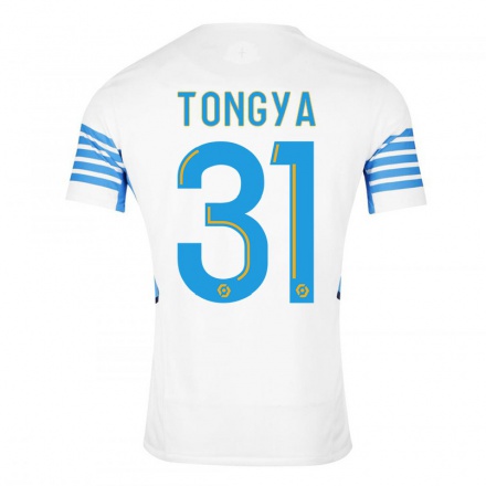 Enfant Football Maillot Franco Tongya #31 Blanche Tenues Domicile 2021/22 T-Shirt