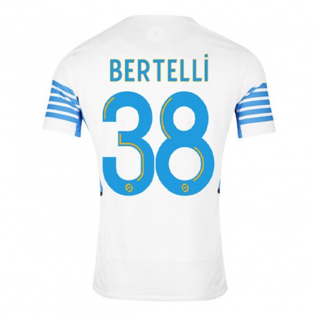 Enfant Football Maillot Ugo Bertelli #38 Blanche Tenues Domicile 2021/22 T-Shirt