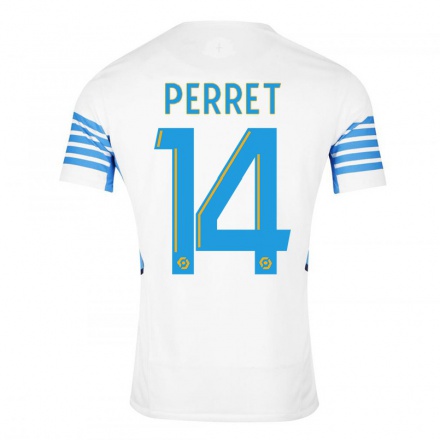 Enfant Football Maillot Jenny Perret #14 Blanche Tenues Domicile 2021/22 T-Shirt