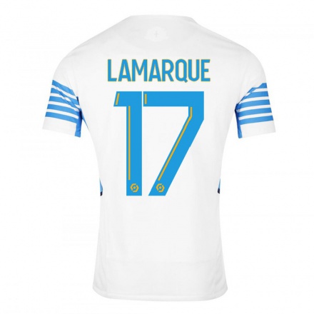 Enfant Football Maillot Alais Lamarque #17 Blanche Tenues Domicile 2021/22 T-shirt