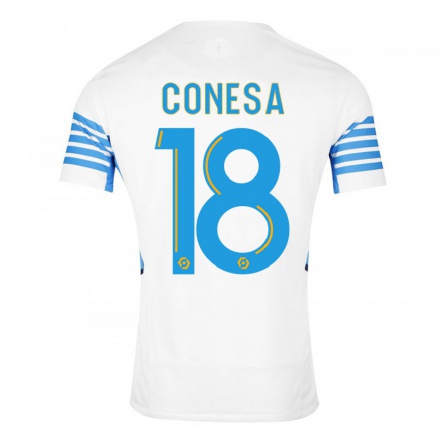 Enfant Football Maillot Anna Conesa #18 Blanche Tenues Domicile 2021/22 T-shirt