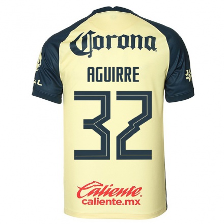 Enfant Football Maillot Zoe Aguirre #32 Jaune Tenues Domicile 2021/22 T-Shirt