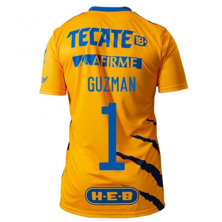 Enfant Football Maillot Nahuel Guzman #1 Jaune Tenues Domicile 2021/22 T-Shirt