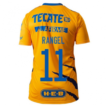 Enfant Football Maillot Nayeli Rangel #11 Jaune Tenues Domicile 2021/22 T-Shirt