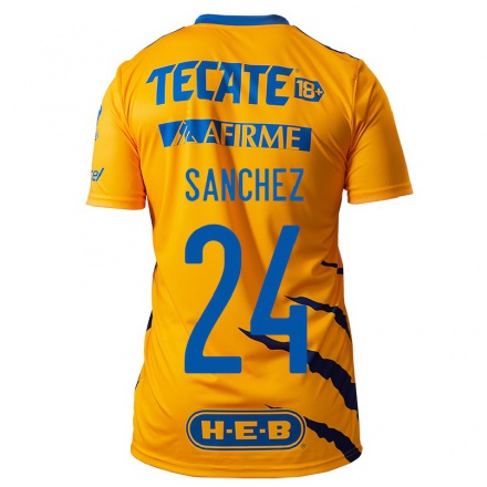 Enfant Football Maillot Maria Sanchez #24 Jaune Tenues Domicile 2021/22 T-Shirt