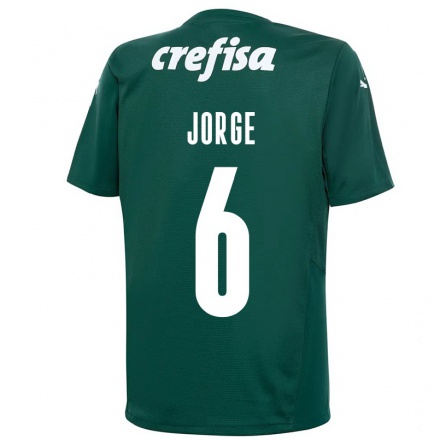 Enfant Football Maillot Jorge #6 Vert Foncé Tenues Domicile 2021/22 T-shirt