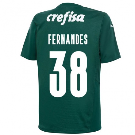 Enfant Football Maillot Matheus Fernandes #38 Vert Foncé Tenues Domicile 2021/22 T-shirt