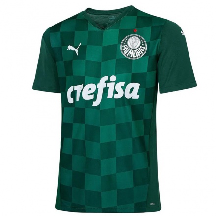 Enfant Football Maillot Luan Silva #9 Vert Foncé Tenues Domicile 2021/22 T-shirt