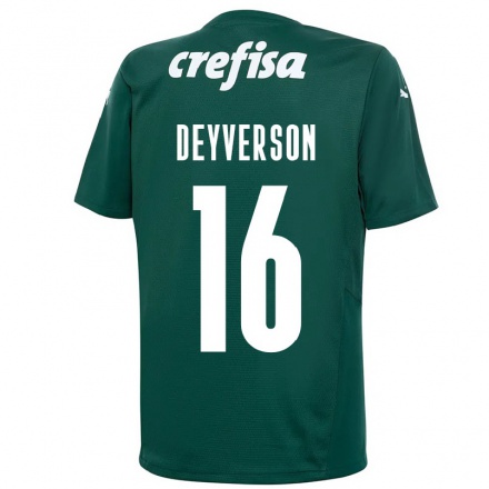 Enfant Football Maillot Deyverson #16 Vert Foncé Tenues Domicile 2021/22 T-shirt