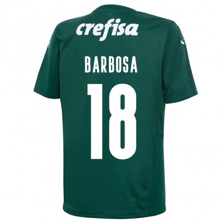 Enfant Football Maillot Danilo Barbosa #18 Vert Foncé Tenues Domicile 2021/22 T-shirt