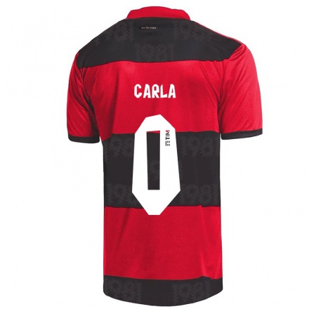 Enfant Football Maillot Ana Carla #0 Rouge Noir Tenues Domicile 2021/22 T-Shirt