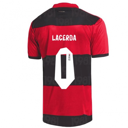 Enfant Football Maillot Thalita Lacerda #0 Rouge Noir Tenues Domicile 2021/22 T-shirt